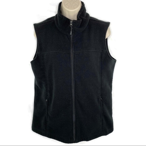 Naturals Reflection Thick Black Fleece Zip Vest Large with Zip front pockets - Picture 1 of 5